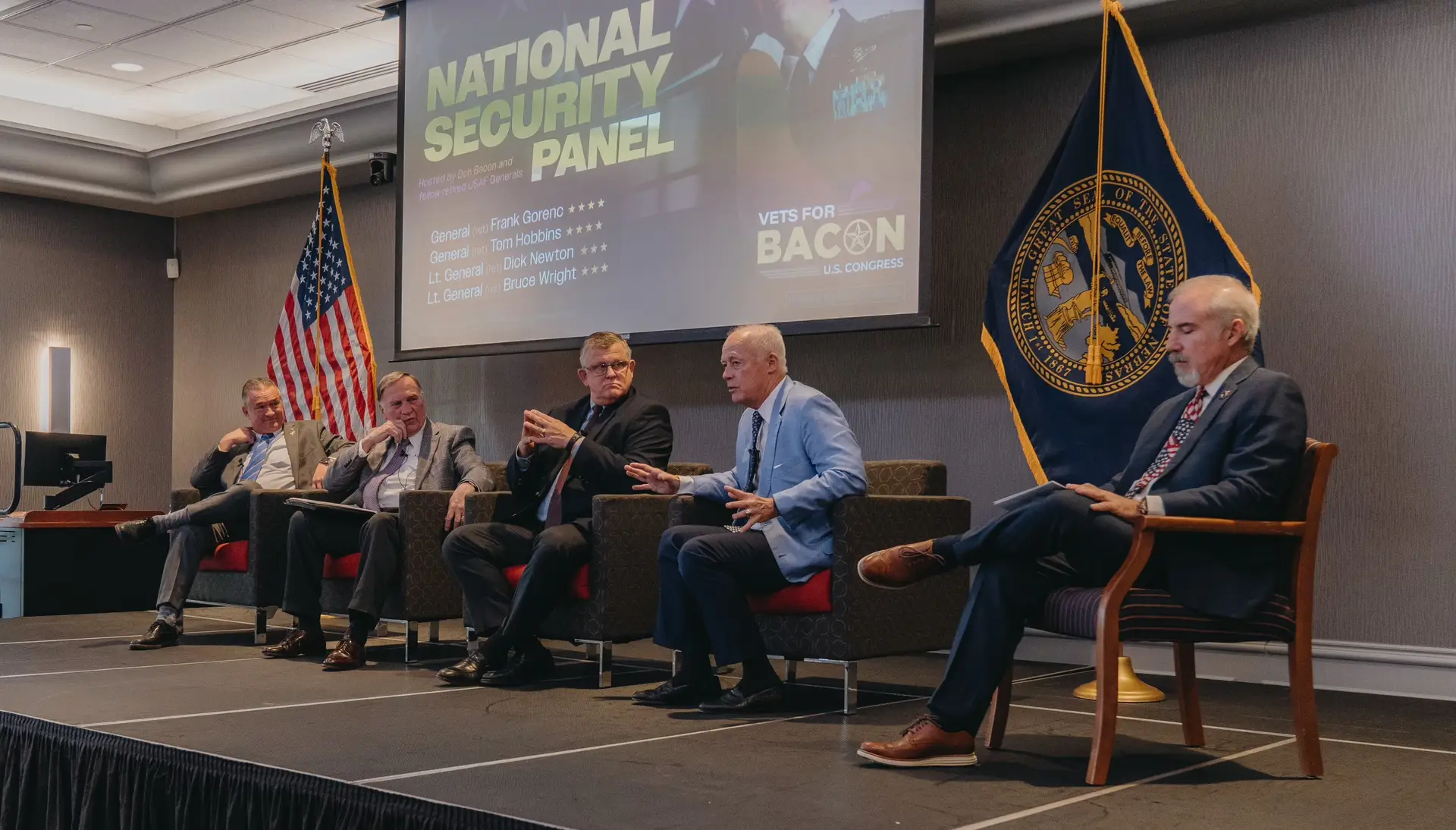 General Newton public speaking on the National Security Panel.